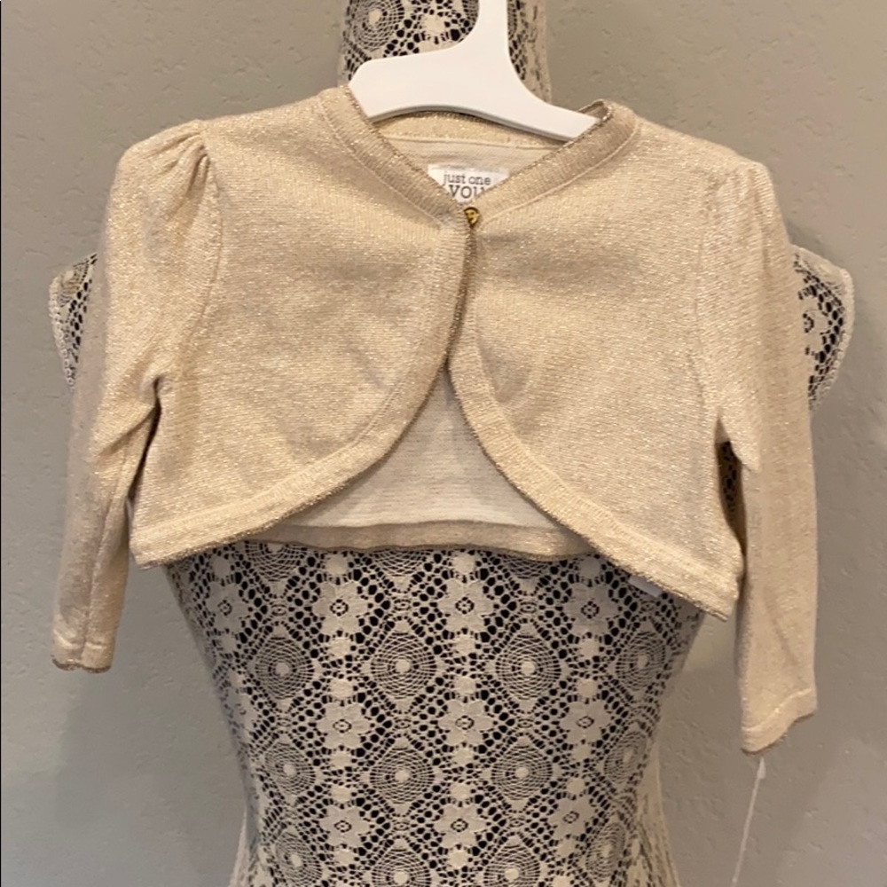 Gold shimmer baby wrap.